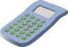 Simple Blue Calculator Clip Art